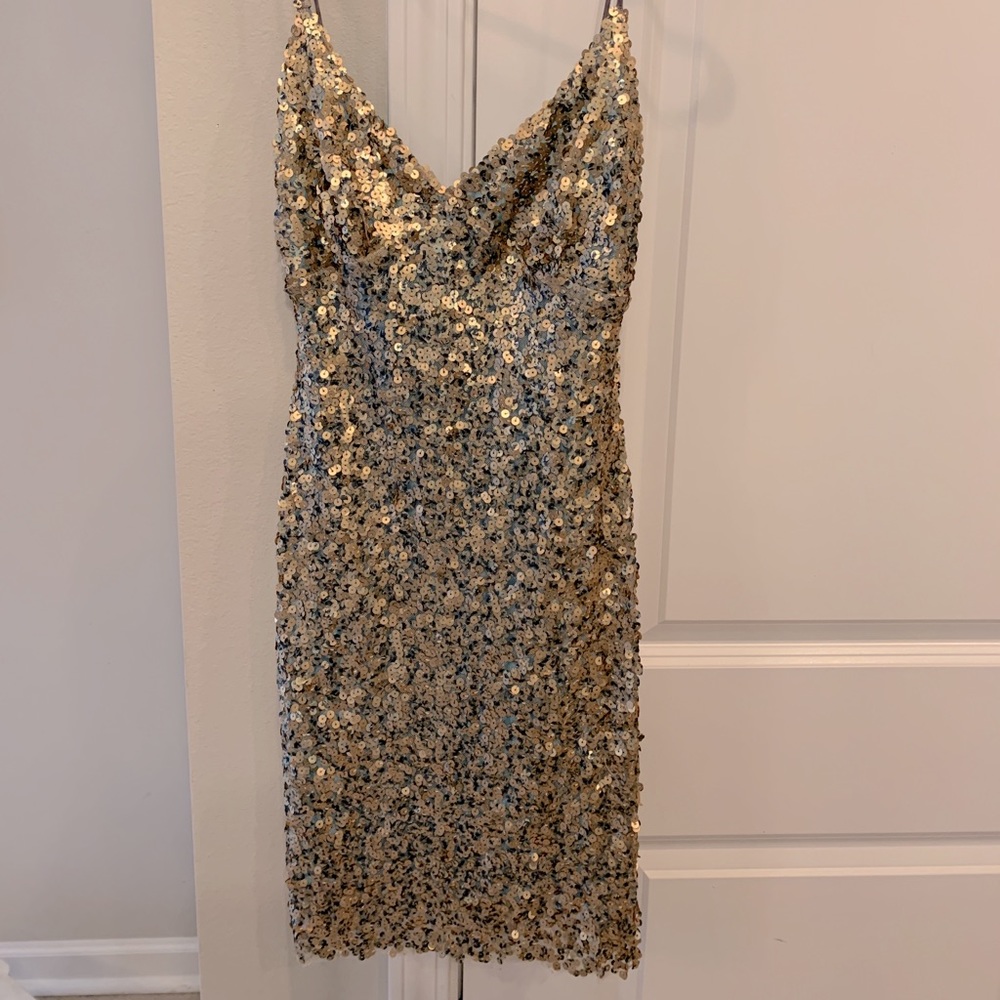 Brushed Gold Sequin Dress